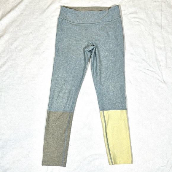 Outdoor Voices Pants - Outdoor Voices Yellow 7/8 Dipped Warm Up Leggings Medium Blue Gray